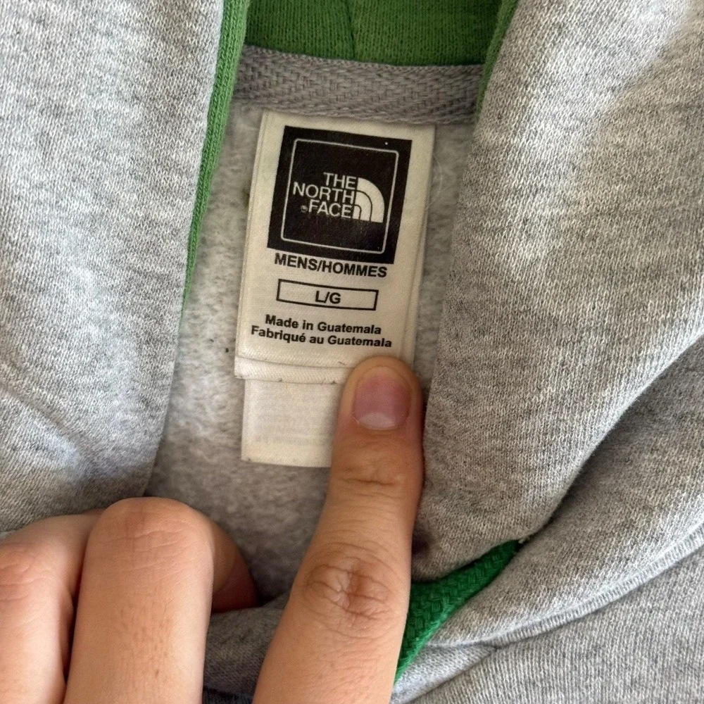The North Face 1968 Never Stop Exploring Gray Green‎ Pullover Hoodie Classic L